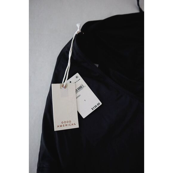 Good American GSW0424 Women Sz 7/4XL Black Leilani Halter Neck 1-PC Swimsuit - Picture 3 of 8